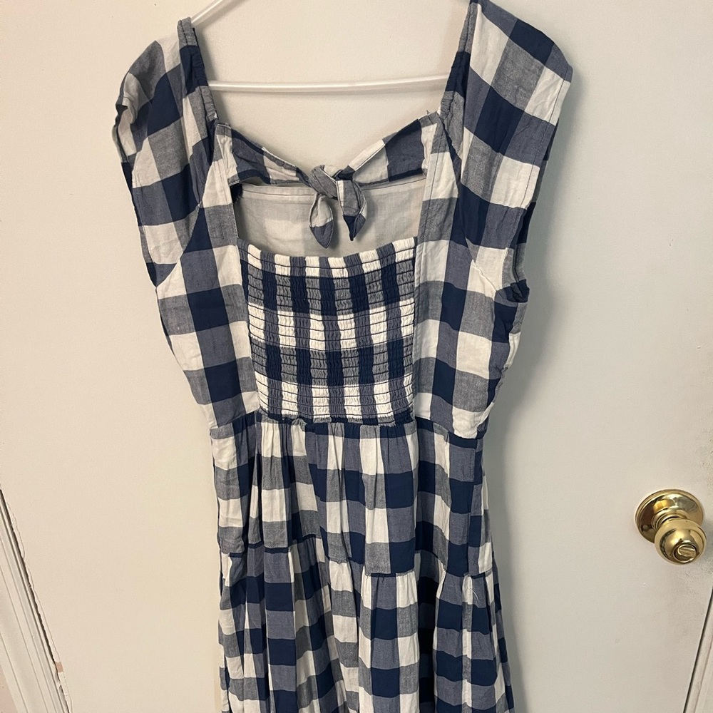 Girls Old Navy Blue gingham dress
